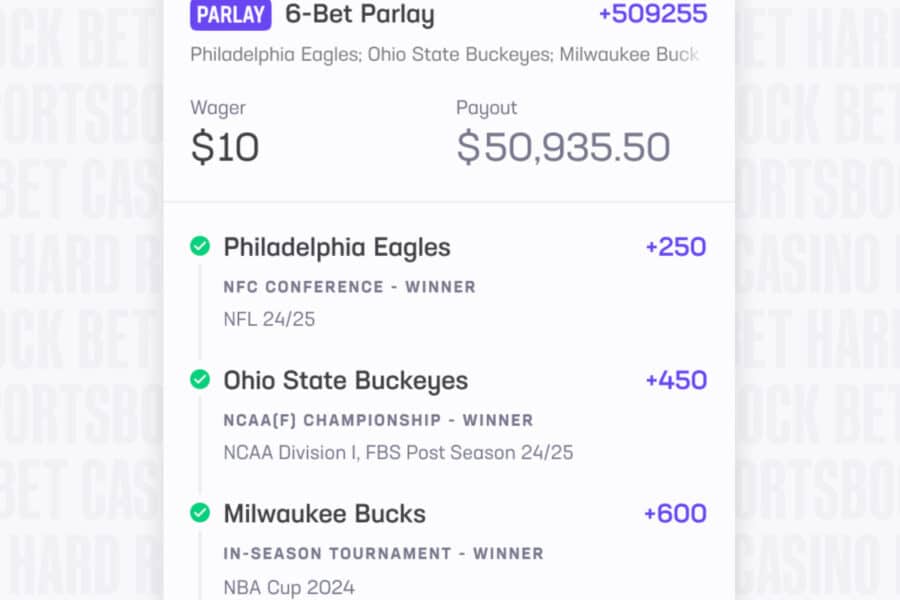 One of two long-shot parlays placed by an Orlando bettor.