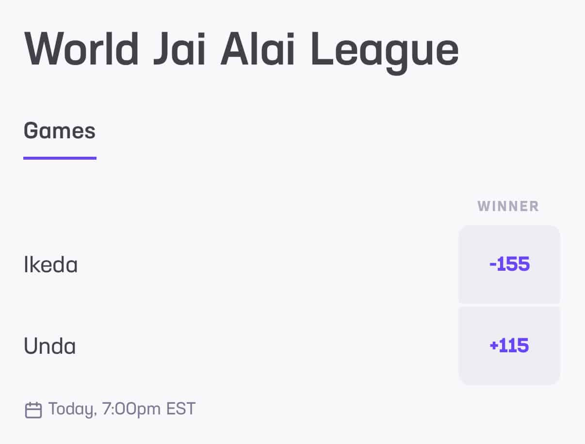jai alai betting