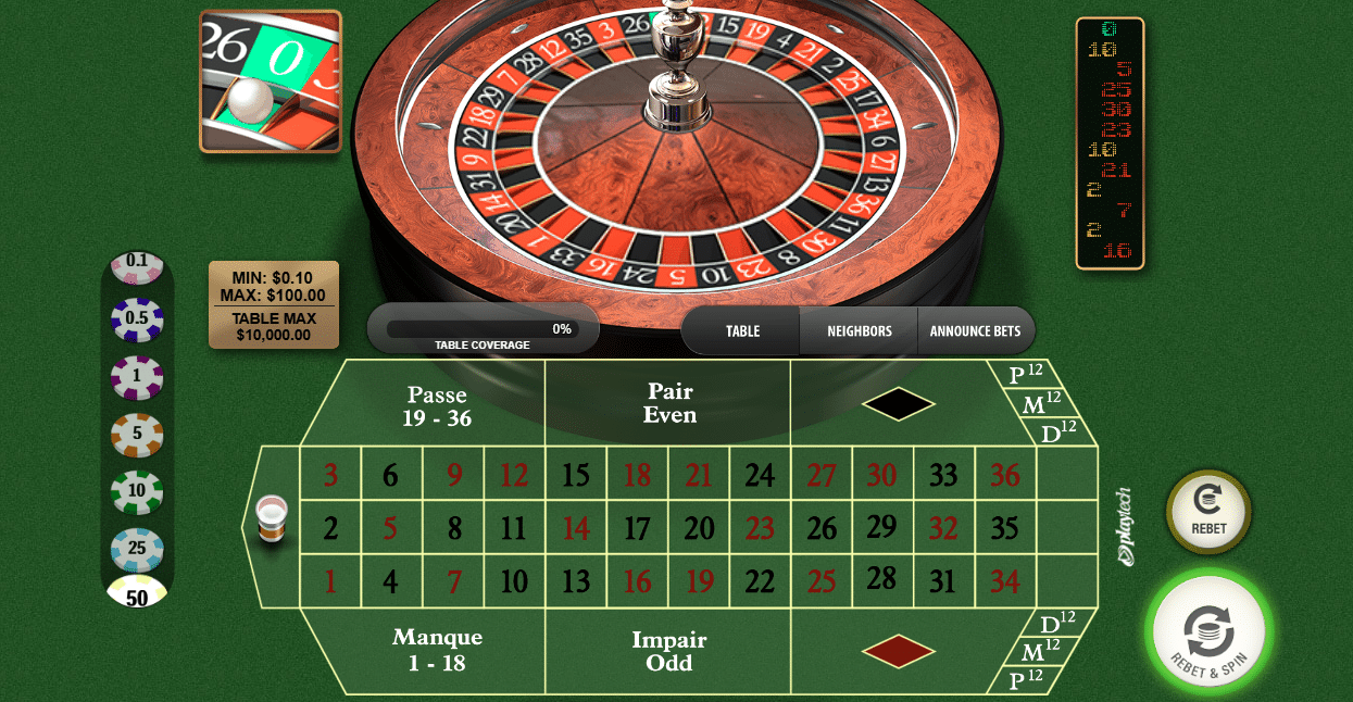 Premium French Roulette - lands on 0