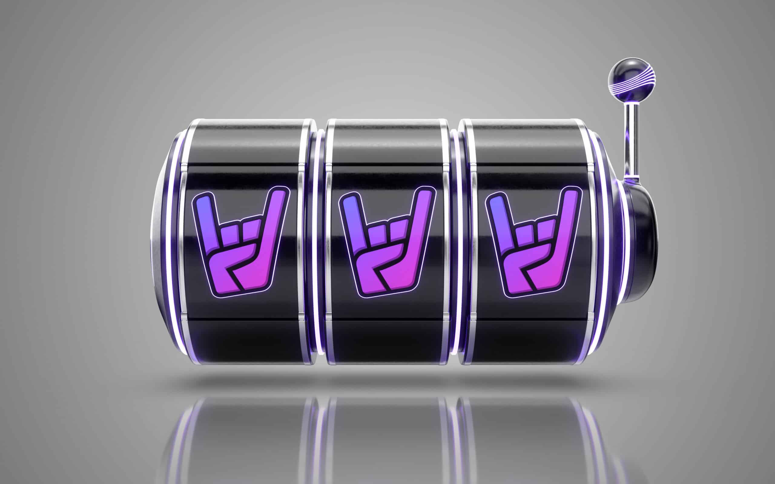 Slot reel with Hard Rock logo