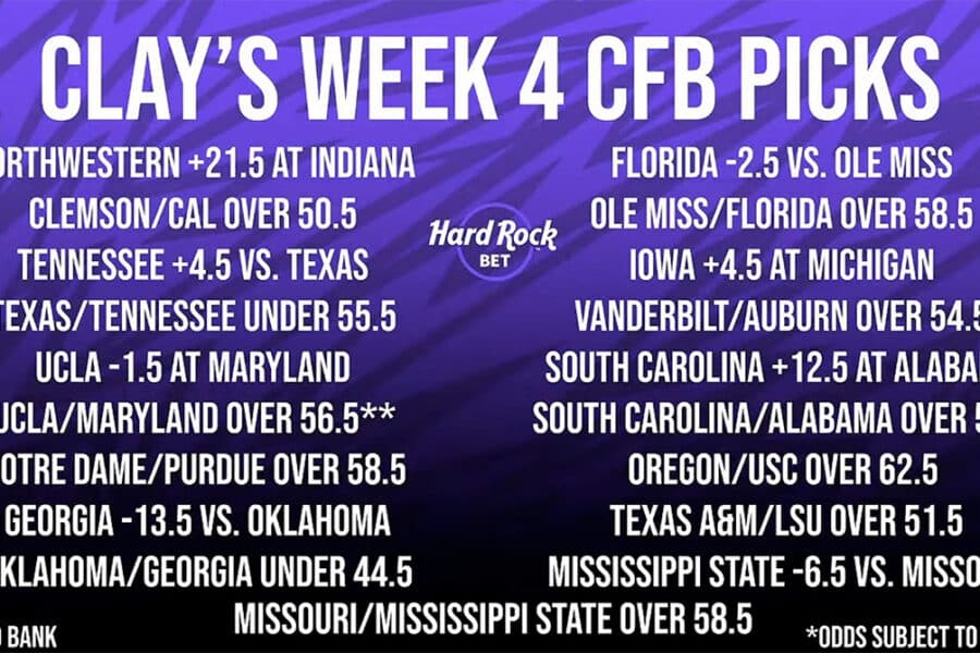 Clay Travis Week 4 College Football Picks