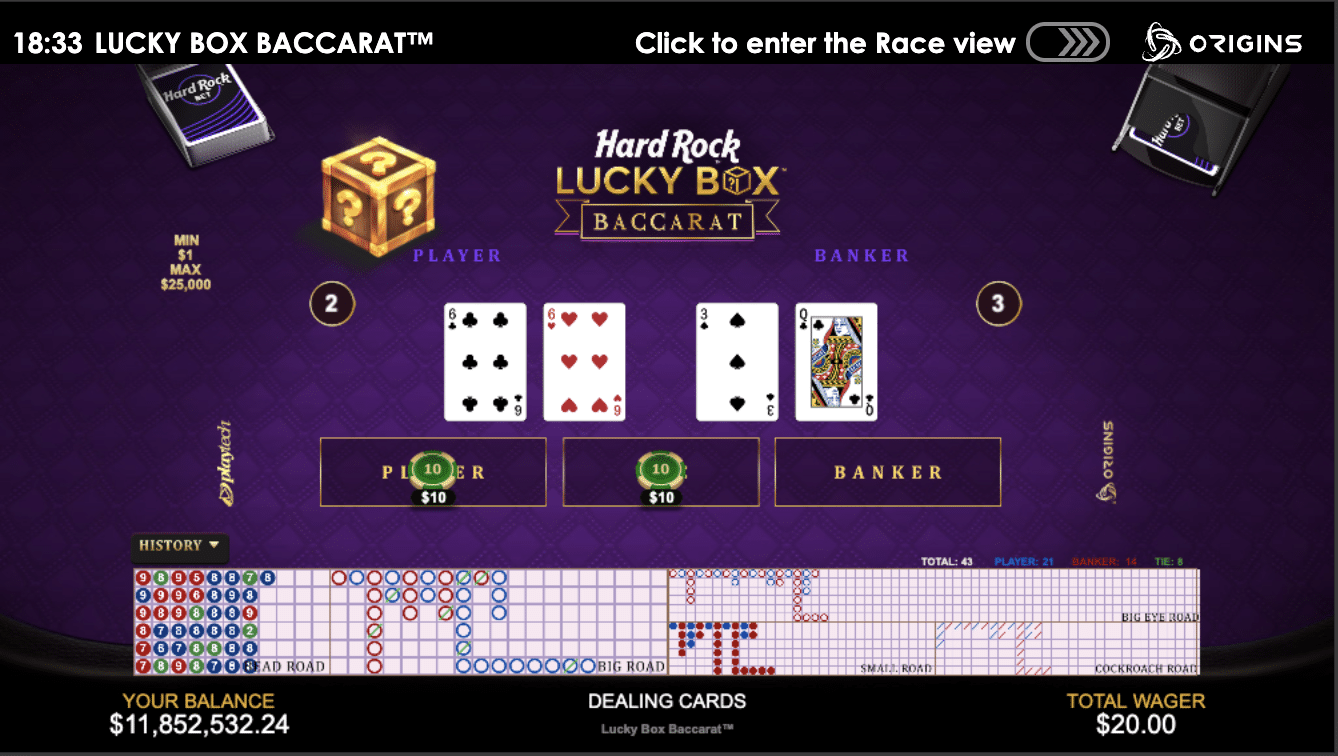 Lucky Box Baccarat - Card